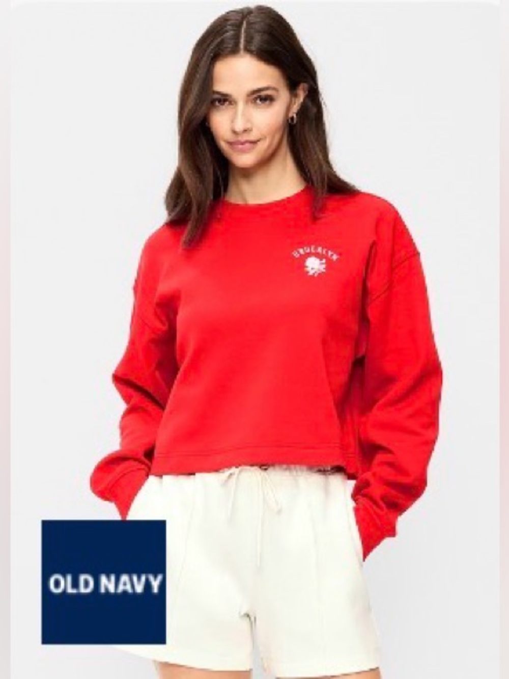 Old Navy Women's Dynamic Fleece Cropped Crewneck Sweatshirt